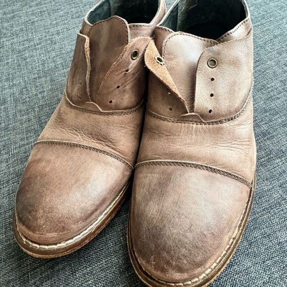 Free People Rogue Darby Brown Leather Oxfords Size 37 - Picture 9 of 11
